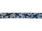 Polyester webbing with shark pattern on a light blue background
