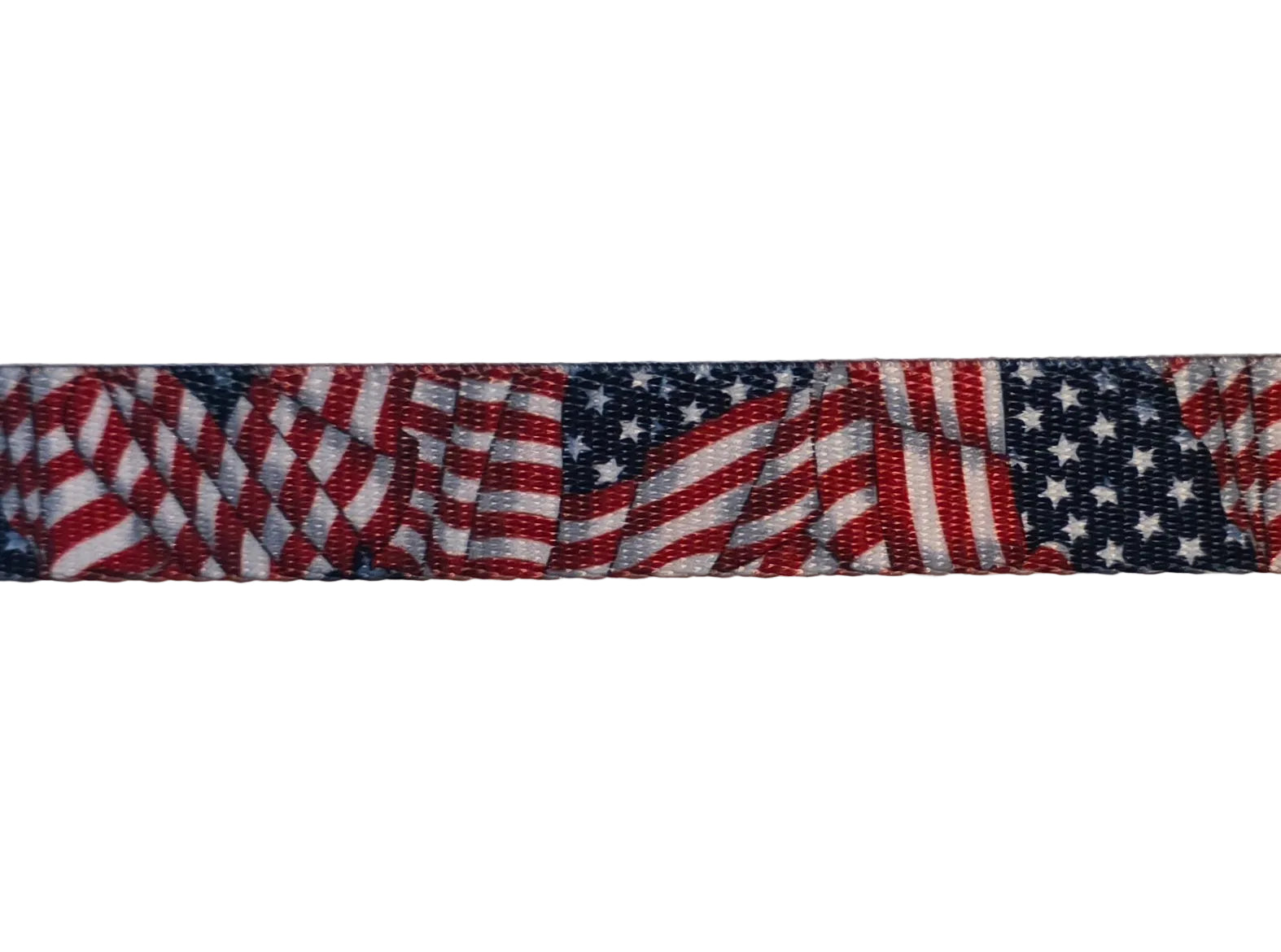 Polyester webbing with American flag pattern