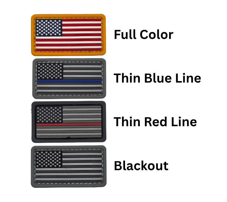 American Flag PVC Patch (2" x 1")