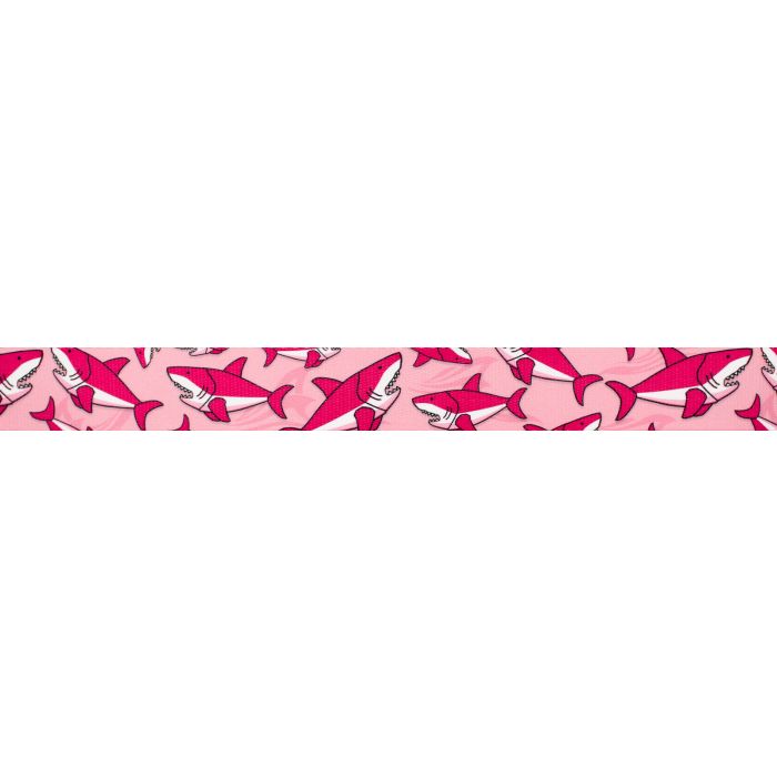 Urban Trail 1" Designer Pink Sharks Dog Collar